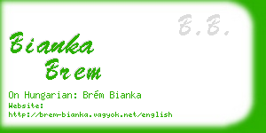 bianka brem business card